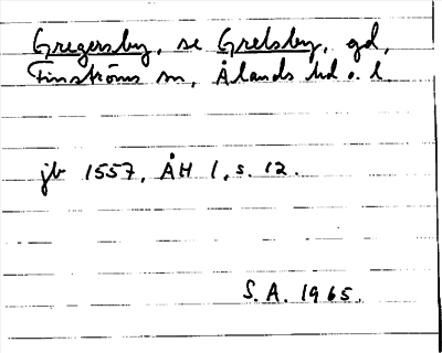 Bild på arkivkortet för arkivposten Gregersby, se Grelsby