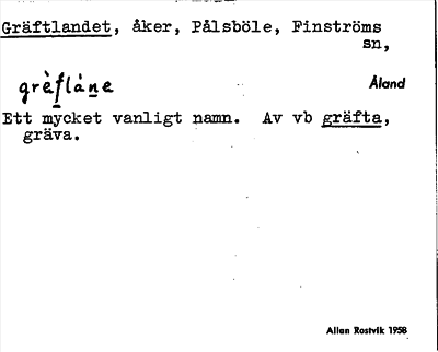 Bild på arkivkortet för arkivposten Gräftlandet