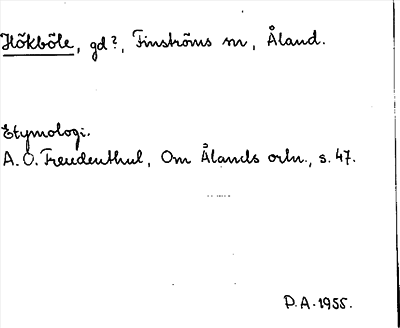 Bild på arkivkortet för arkivposten Hökböle