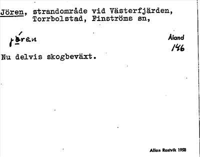 Bild på arkivkortet för arkivposten Jören