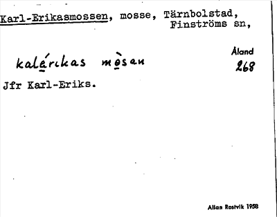 Bild på arkivkortet för arkivposten Karl-Erikasmossen