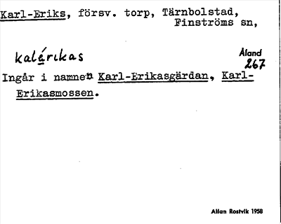 Bild på arkivkortet för arkivposten Karl-Eriks