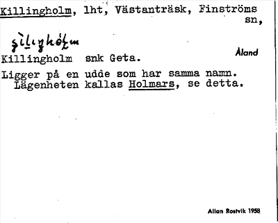 Bild på arkivkortet för arkivposten Killingholm