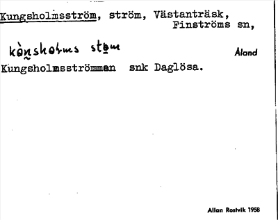Bild på arkivkortet för arkivposten Kungsholmsström