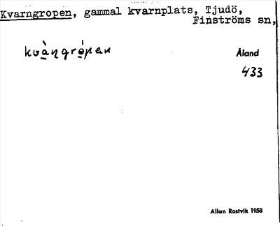 Bild på arkivkortet för arkivposten Kvarngropen