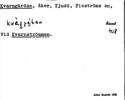 Bild på arkivkortet för arkivposten Kvarngärdan