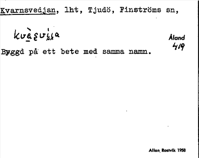 Bild på arkivkortet för arkivposten Kvarnsvedjan