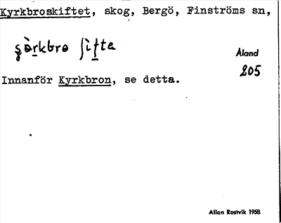 Bild på arkivkortet för arkivposten Kyrkbroskiftet