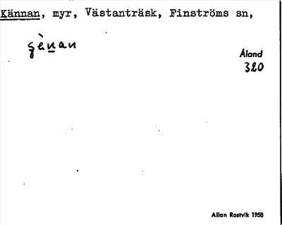 Bild på arkivkortet för arkivposten Kännan