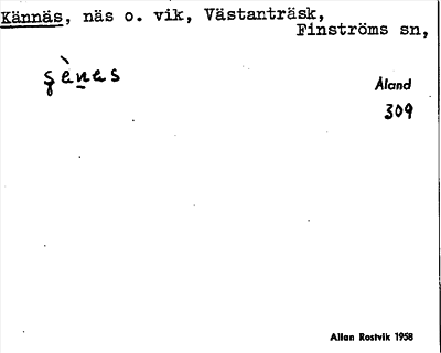 Bild på arkivkortet för arkivposten Kännäs