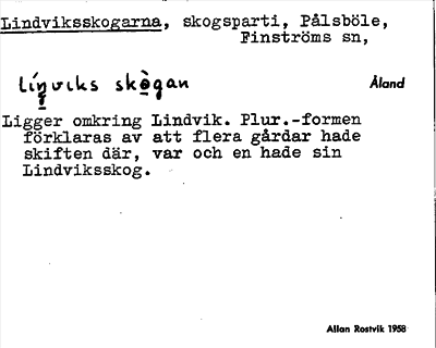 Bild på arkivkortet för arkivposten Lindviksskogarna