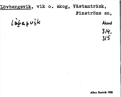 Bild på arkivkortet för arkivposten Lövbergsvik