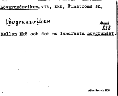 Bild på arkivkortet för arkivposten Lövgrundsviken