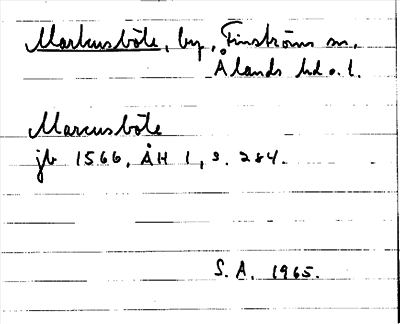 Bild på arkivkortet för arkivposten Markusböle