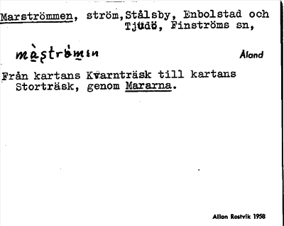 Bild på arkivkortet för arkivposten Marströmmen