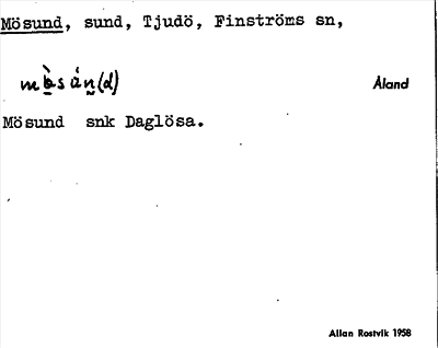 Bild på arkivkortet för arkivposten Mösund
