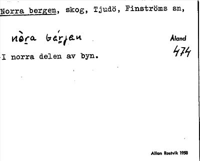 Bild på arkivkortet för arkivposten Norra bergen