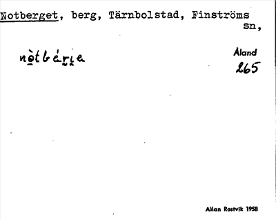 Bild på arkivkortet för arkivposten Notberget