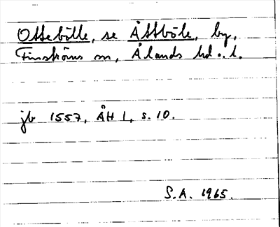 Bild på arkivkortet för arkivposten Ottebölle, se Åttbölle