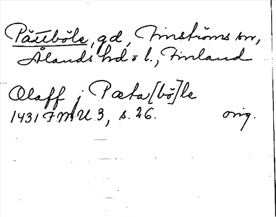 Bild på arkivkortet för arkivposten Pättböle