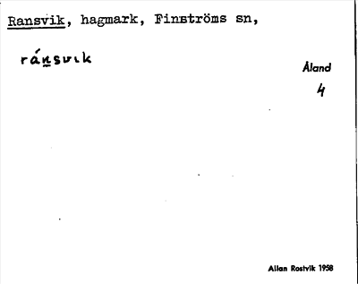 Bild på arkivkortet för arkivposten Ransvik
