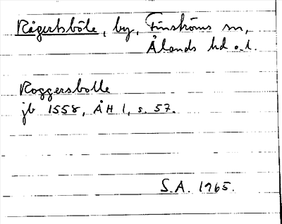 Bild på arkivkortet för arkivposten Rågertsböle