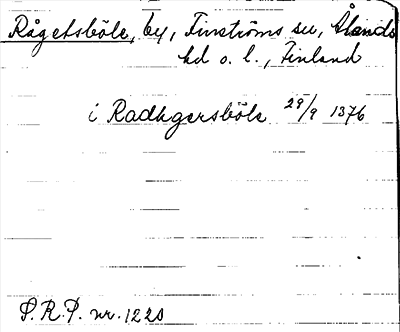 Bild på arkivkortet för arkivposten Rågetsböle