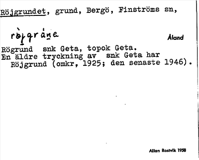 Bild på arkivkortet för arkivposten Röjgrundet