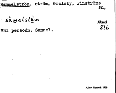 Bild på arkivkortet för arkivposten Sammelström