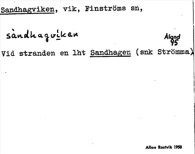 Bild på arkivkortet för arkivposten Sandhagviken