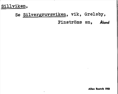 Bild på arkivkortet för arkivposten Sillviken, Se Silvergruvsviken