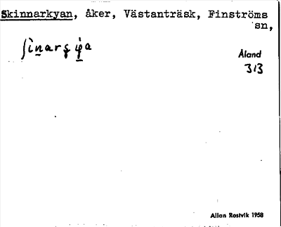 Bild på arkivkortet för arkivposten Skinnarkyan