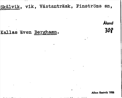 Bild på arkivkortet för arkivposten Skålvik