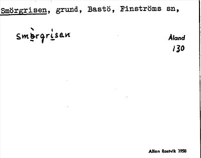 Bild på arkivkortet för arkivposten Smörgrisen