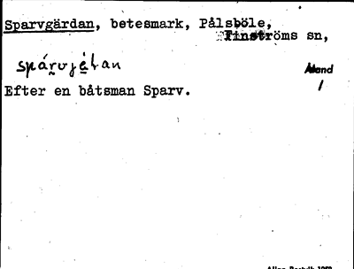 Bild på arkivkortet för arkivposten Sparvgärdan