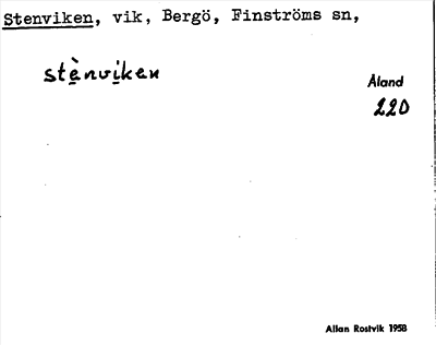 Bild på arkivkortet för arkivposten Stenviken