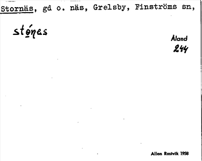 Bild på arkivkortet för arkivposten Stornäs