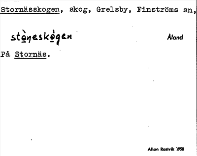 Bild på arkivkortet för arkivposten Stornässkogen