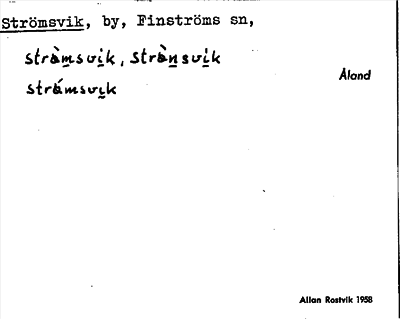 Bild på arkivkortet för arkivposten Strömsvik