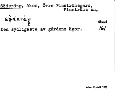 Bild på arkivkortet för arkivposten Söderäng