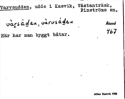 Bild på arkivkortet för arkivposten Varvsudden