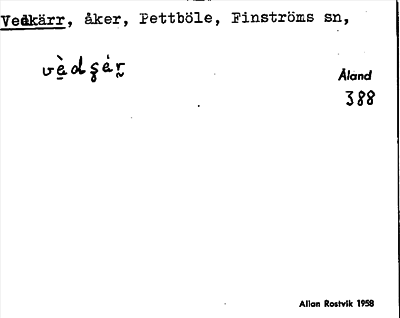 Bild på arkivkortet för arkivposten Vedkärr