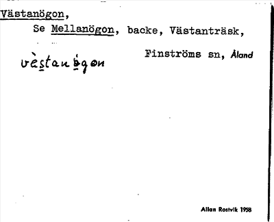 Bild på arkivkortet för arkivposten Västanögon