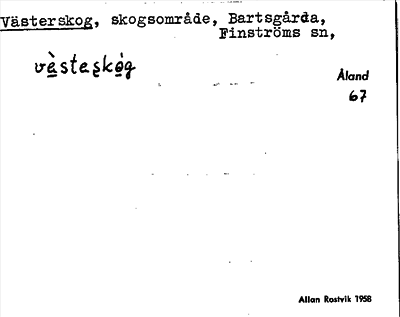 Bild på arkivkortet för arkivposten Västerskog