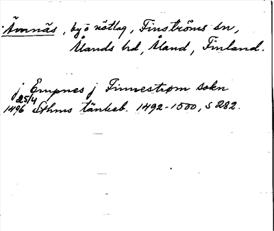 Bild på arkivkortet för arkivposten Ämnäs
