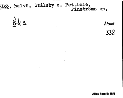 Bild på arkivkortet för arkivposten Ökö