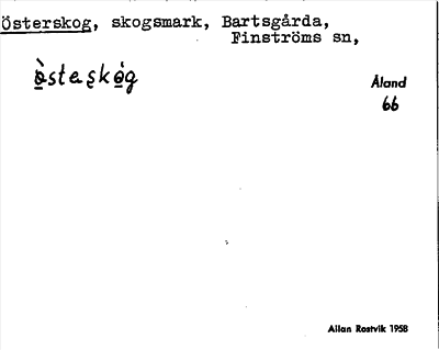 Bild på arkivkortet för arkivposten Österskog