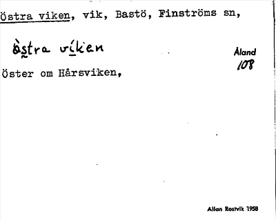Bild på arkivkortet för arkivposten Östra viken