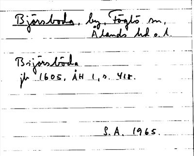 Bild på arkivkortet för arkivposten Björsboda
