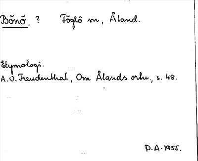 Bild på arkivkortet för arkivposten Bönö